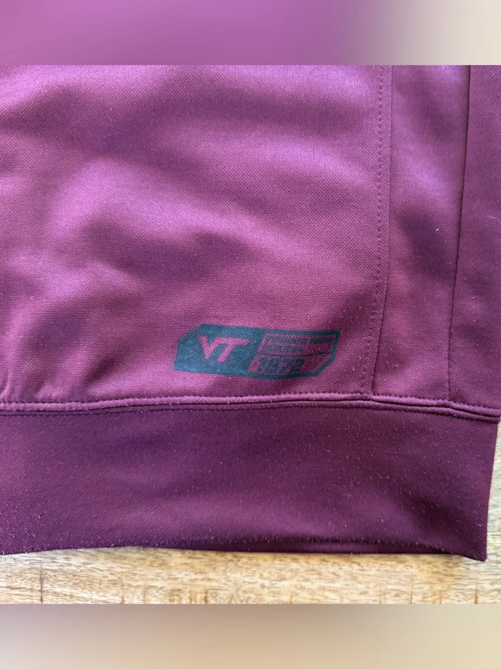 Nike Virginia Tech Hokies Dri-FIT Youth S Full Zip Jacket VT Maroon Gray